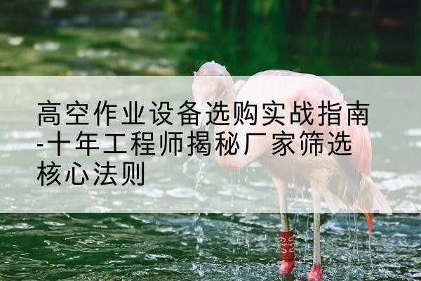 东平剪叉式升降机厂家-高空作业设备选购实战指南-十年工程师揭秘厂家筛选核心法则