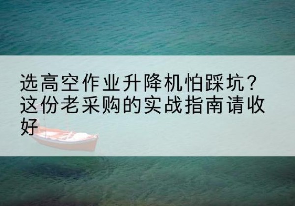 东平高空作业升降机厂家推荐-选高空作业升降机怕踩坑？这份老采购的实战指南请收好